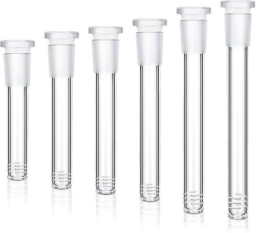 2pcs glass downstem - glass, adapter
