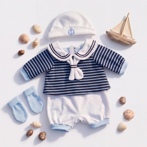 Baby boy doll clothes blue - doll,
