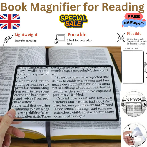 Book magnifier for reading - book,