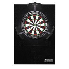 Harrows XL Dartboard Surround 6pcs - 140% Larger, Wall Protector, Double-Sided