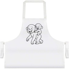 'Chimpanzee Mother & Baby' Unisex Cooking Apron (AP00087872)
