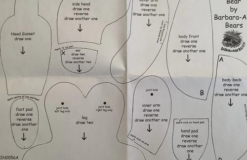 Teddy bear sewing pattern - teddy,