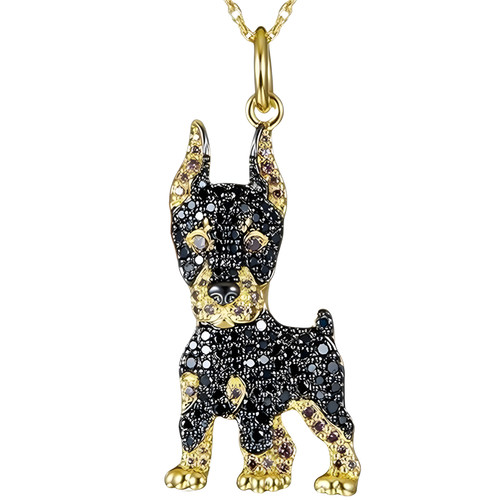 Doberman pendant necklace - pendant,