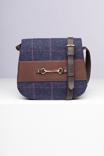 Ladies tweed saddle bag - bag, womens