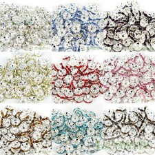 100 Silver Czech Crystal