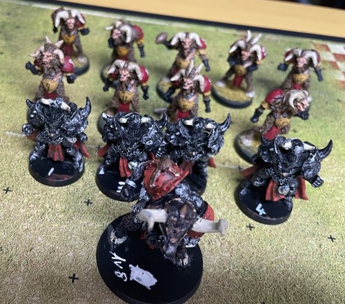 Blood bowl painted chaos team - chaos,