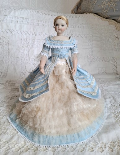Blue silk lace evening - silk, &