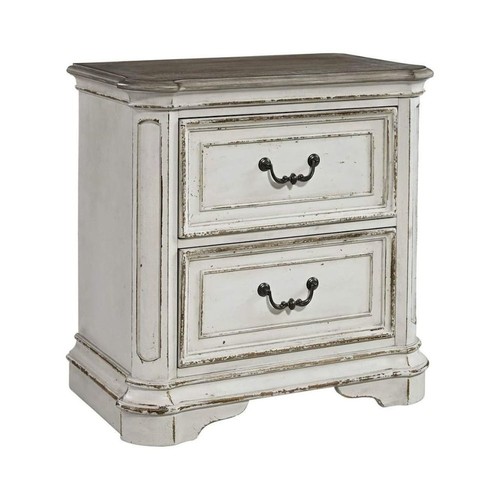Antique white nightstand - nightstand, with