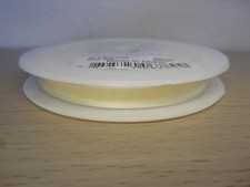 Full Reel 25 Metre Of 10mm Satin Edge Chiffon Organza Sheer Ribbon Ivory