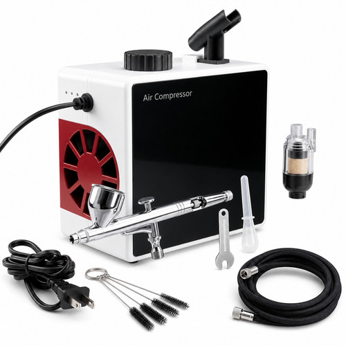 Airbrush kit with compressor - kit,