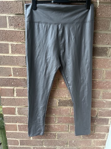 Ladies faux rubber leggings - rubber,