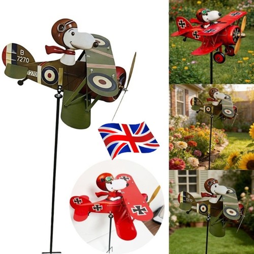 Cartoon pilot flying biplane - cartoon,