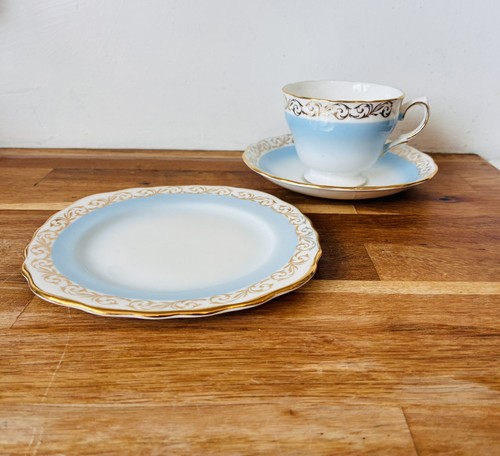 Vintage colclough blue - blue, bone
