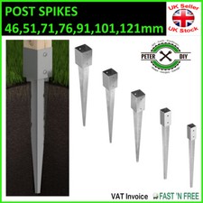 GROUND SPIKE Heavy Duty Galvanised Drive-in PERGOLA Post Anchor Support Stakes