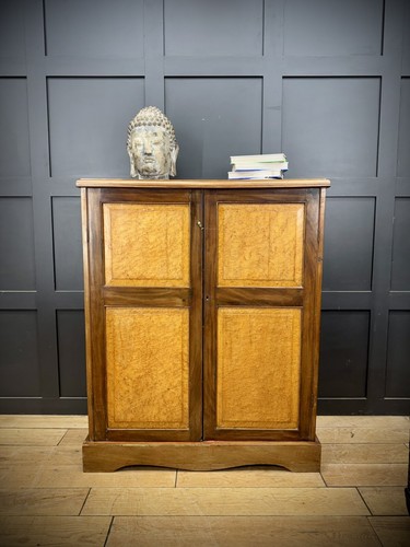 Antique walnut linen cabinet - antique,