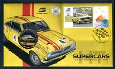 2021 Supercars (Holden HT Monaro GTS 350) FDC/PNC - with Coloured RAM 50c Coin