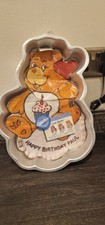 Vintage Wilton Care Bears Party Pan Cake Tin  Baking Mould Aluminium Tin