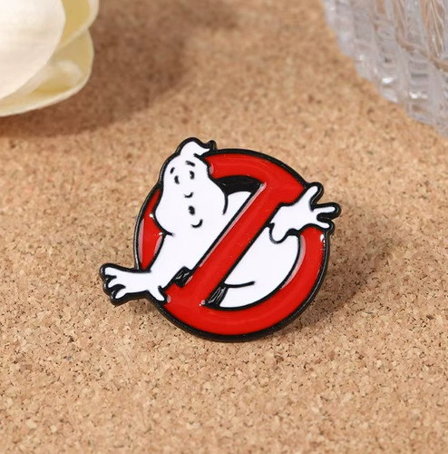 Ghostbusters logo metal enamel - ghostbusters,