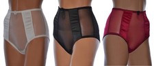 Sheer Mesh Knickers with Satin
