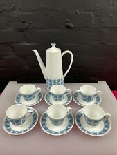 Royal Tuscan 1970's Charade Coffee Set for Six People Coffee Cups and Coffee Pot