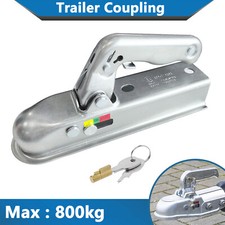50 MM Trailer Towing Hitch Coupling Tow Bar Ball 800KG Heavy Duty with Pin Lock,