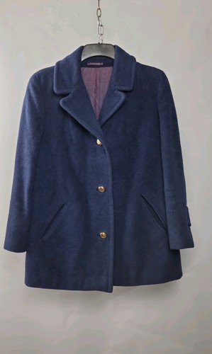 Vintage navy wool - wool, mohair