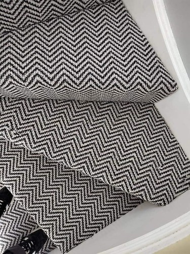 Herringbone black pattern loop - herringbone,