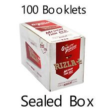 Rizla Medium Thin Red  Regular Cigarette Rolling Paper 100 Booklets (Sealed Box)