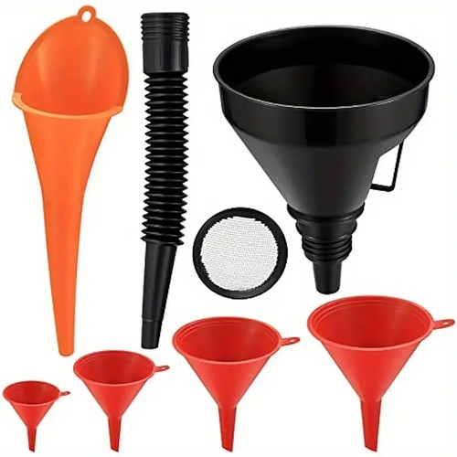 8pcs fuel funnels - 8pcs, plastic
