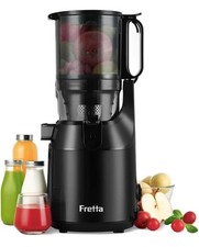 Fretta Cold Press Juicer, Fretta Slow Masticating Machines with 135mm&1.8L Chute