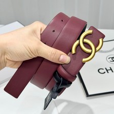 Chanel belt women authentic Reversible new