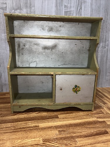 Vtg wood wall cabinet - vtg,
