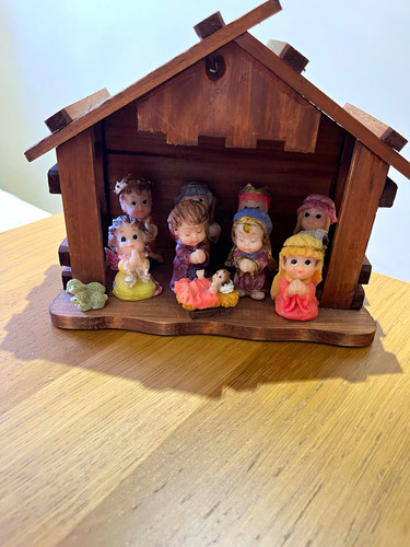 Wooden christmas nativity - wooden,