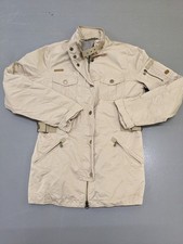 Camel Active Beige Utility Safari Jacket Cargo Pockets Zip Front