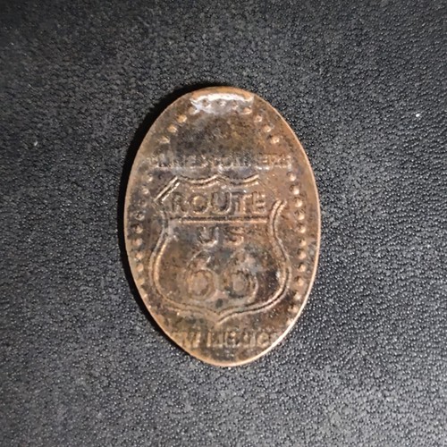 Route sign press coin - route,
