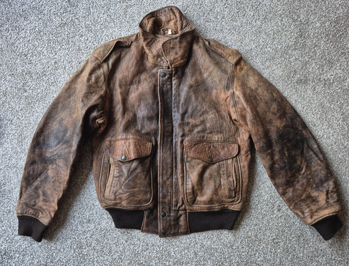 Vintage hollies leather bomber - vintage,