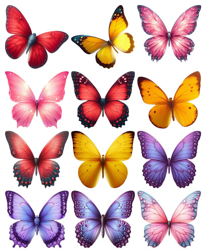 Edible butterflies cake - butterflies,