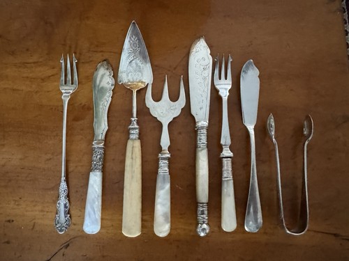 Antique vintage cutlery mixed - antique,