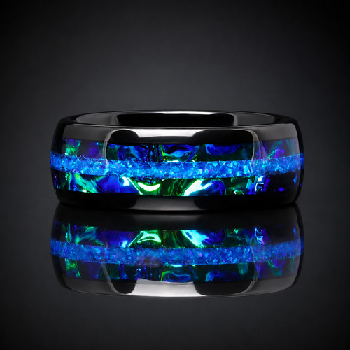 Blue fire opal black tungsten - blue,