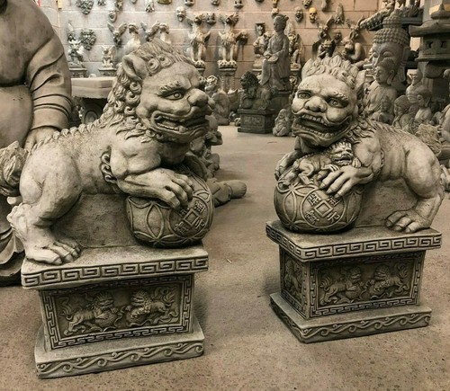 Chinese pair foo dogs - pair,