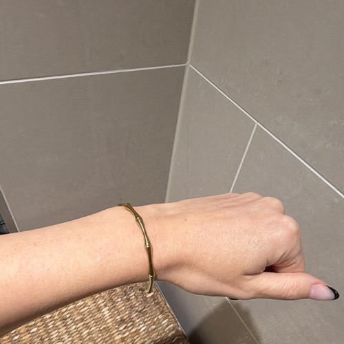 Gold tone open cuff bangle - tone,