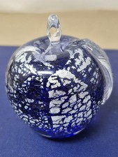 Apple Blue & Silver Glass