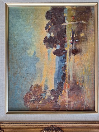 Oil painting hill in - oil, by