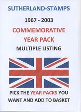 GB YEAR PACKS 1967 - 2006 Mint