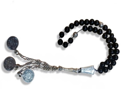 Simple black prayer beads - simple,