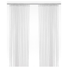 White Net Curtains 1 Pair