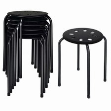 Set of 6 Metal Stacking Stools