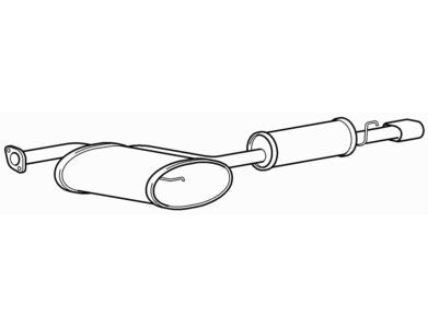 Quality rear exhaust silencer - rear,