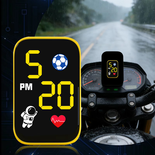 Mini motorcycle clock - motorcycle, |