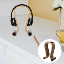 Durable Headphone Display Stand Wooden Earphone Holder Sturdy Desk Headset Rack